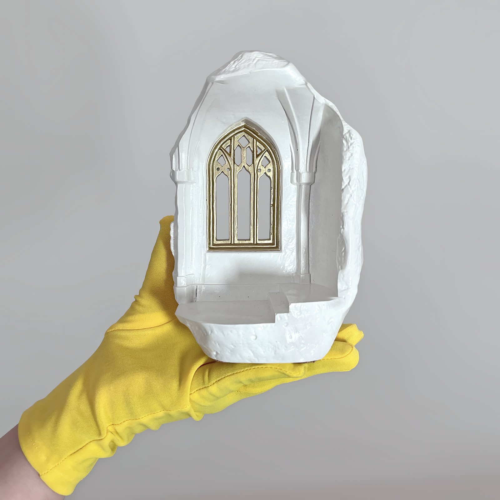 Підсвічник Чарівний Замок з Чайною Свічкою | Гіпсовий Виріб від майстерні "Щаслива Качка" - Слайд 14