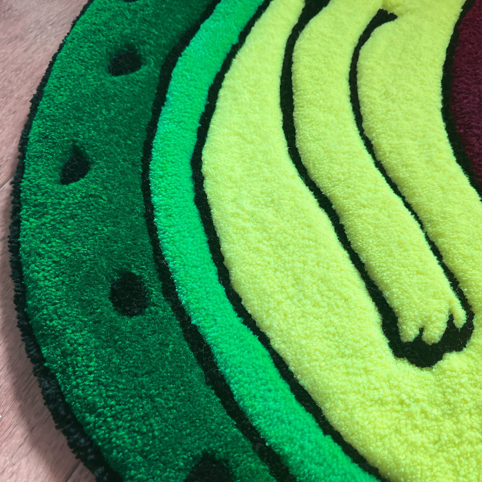 Килим Веселе Авокадо та бульбашка "Hello!" (набір з 2 килимів) | Тафтинговий Килим від майстерні "Щаслива Качка" - Слайд 3