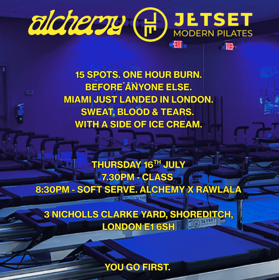 JETSET X ALCHEMY PILATES PREVIEW CLASS