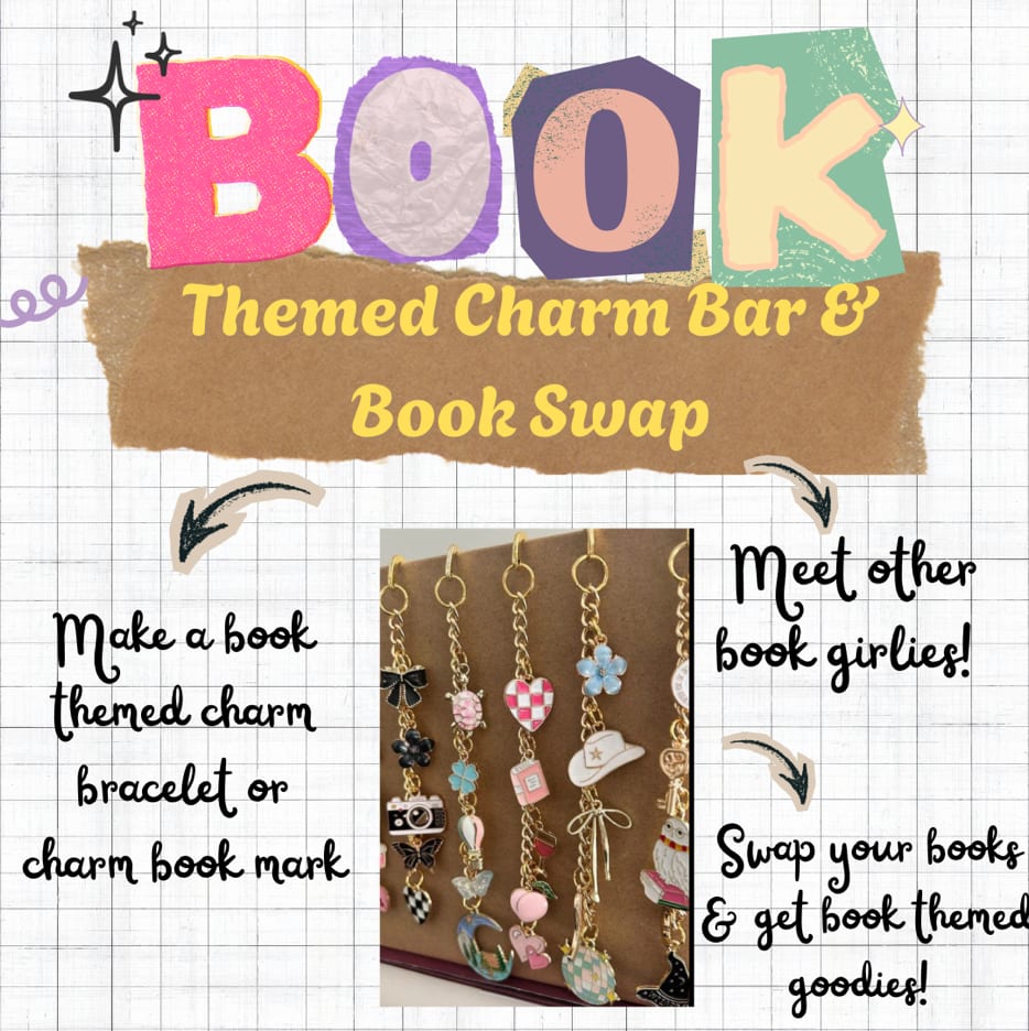Book Charm Bar, Book Swap & Goodies