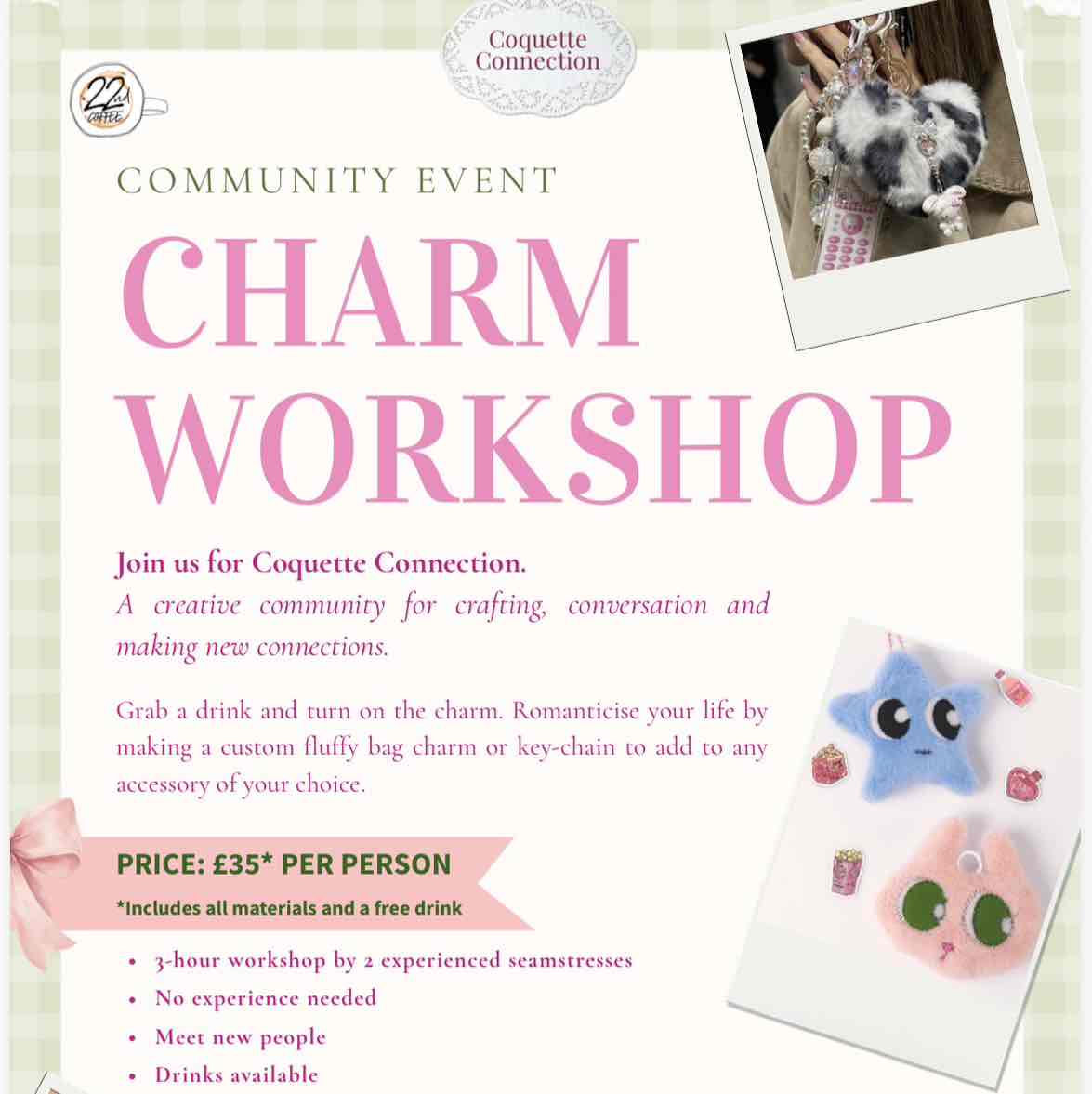 Bag Charm Crafting by Coquette Connection