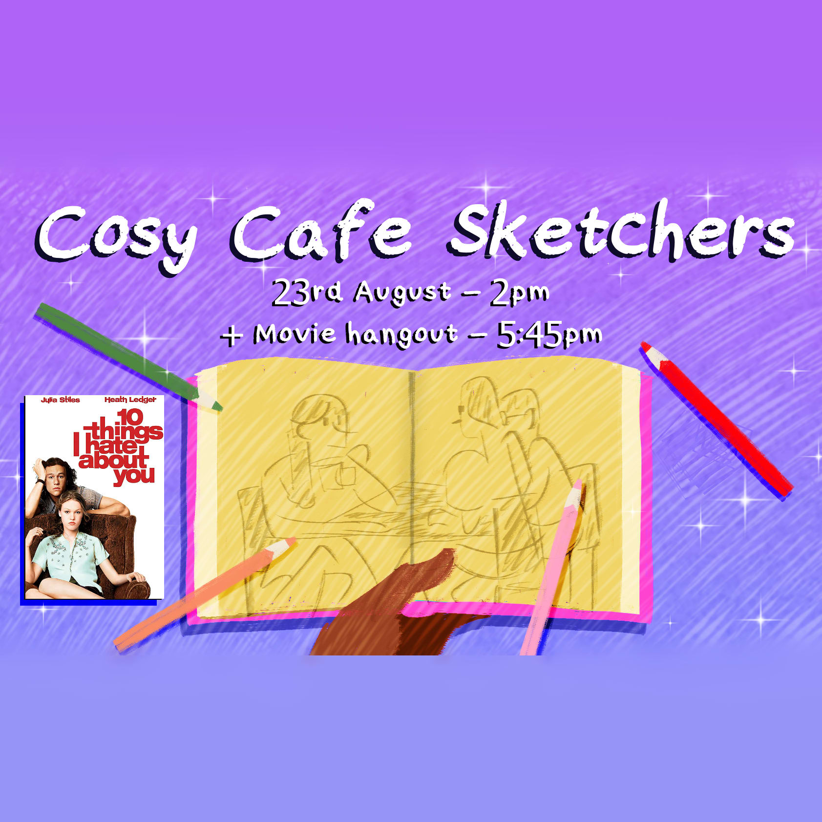 Café sketching session (+ Movie hangout) event image