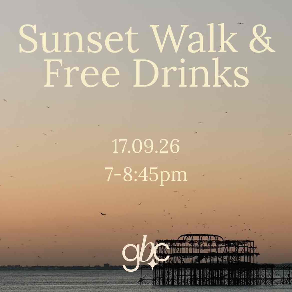 Brighton Sunset Walk & Free Cocktail/Mocktail 🌷🌅