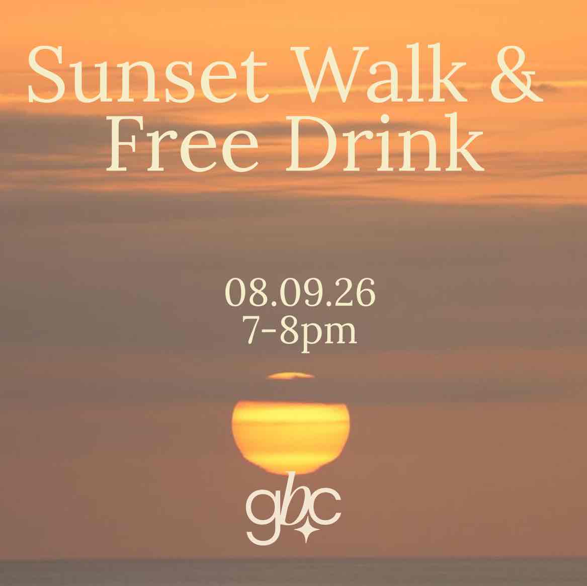 Girlie Sunset Walk & free drinks on arrival 🌷🌅