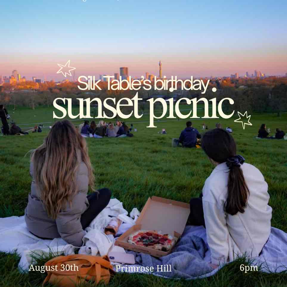 Silk Table Birthday Sunset Picnic