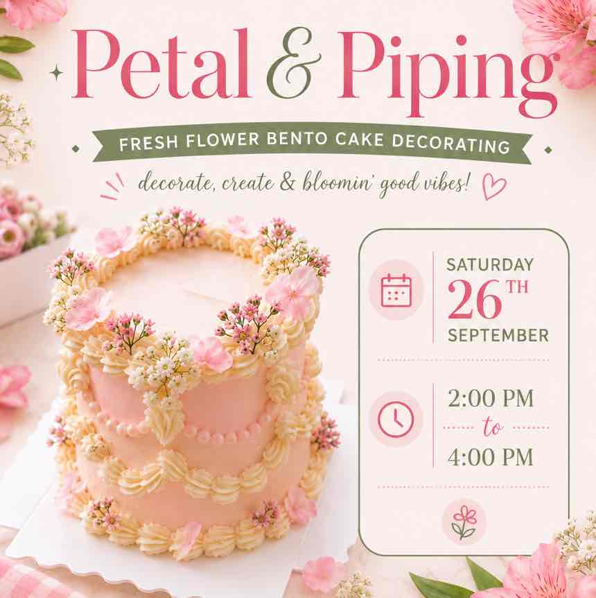 Fresh Flower Bento Cake Decorating