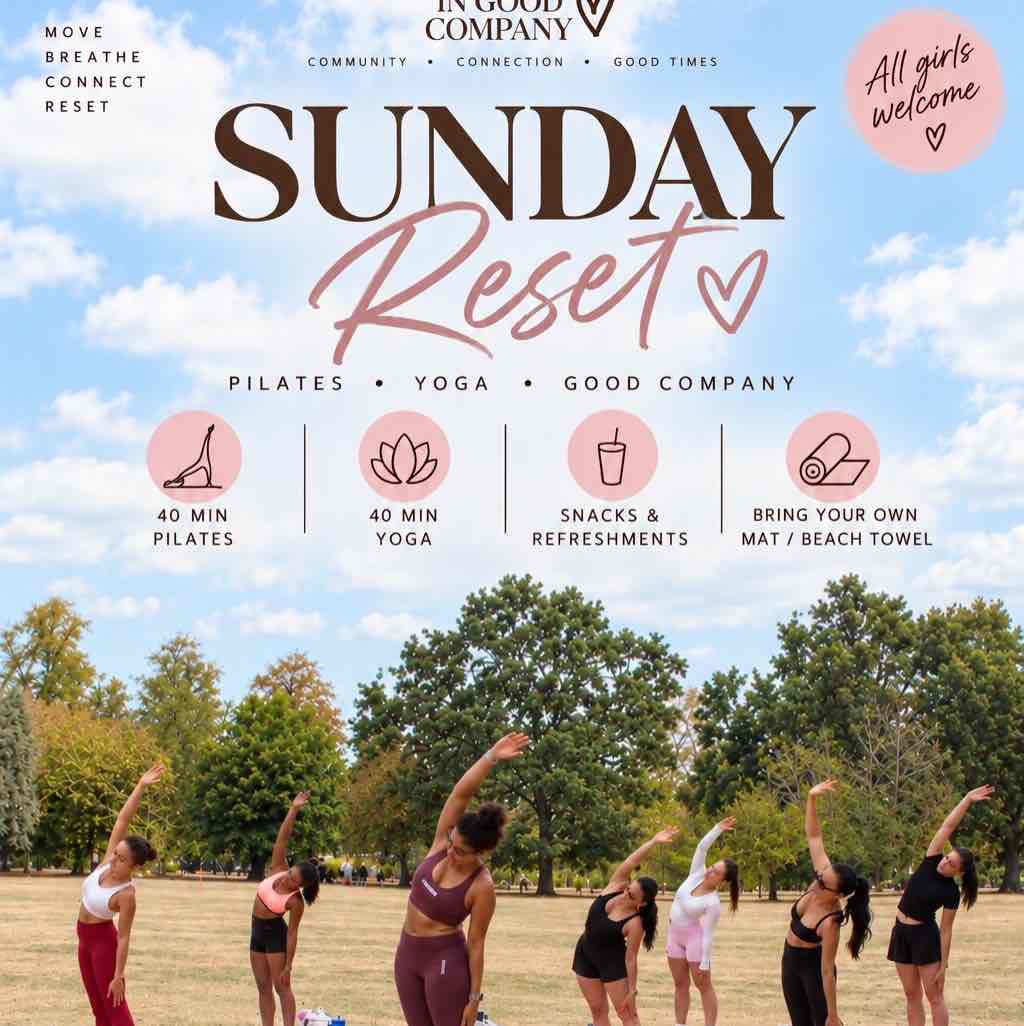 Sunday Reset-Pilates & Yoga in the park 🌻🧘🏽♀️