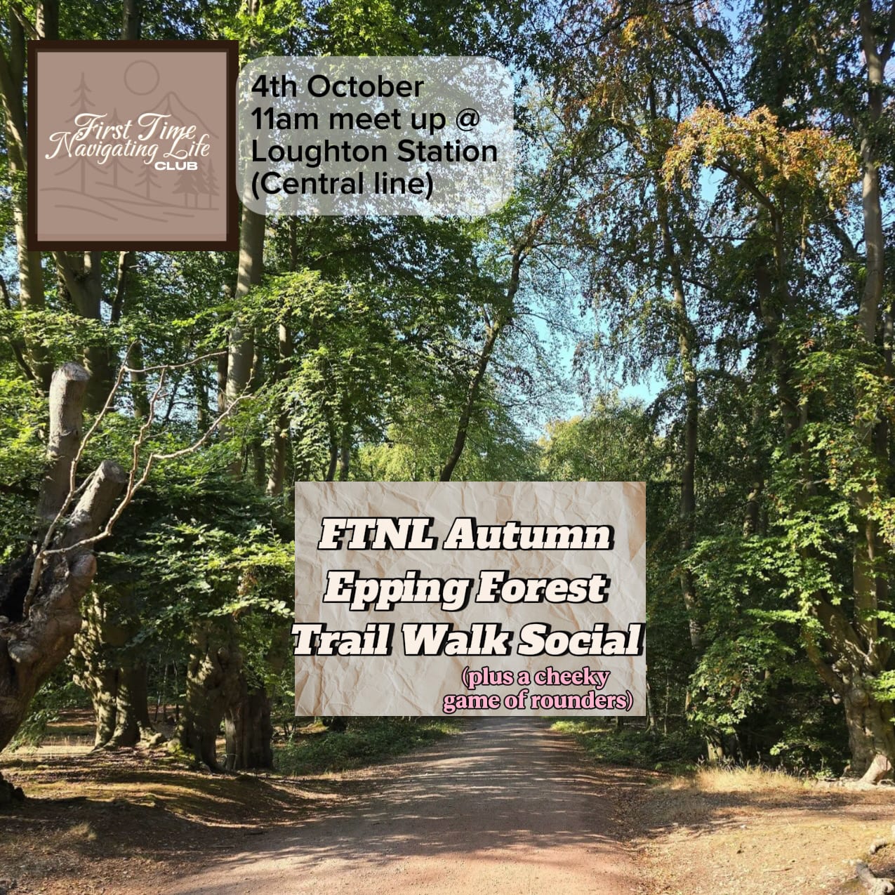 Epping Forest trail walk + Rounders
