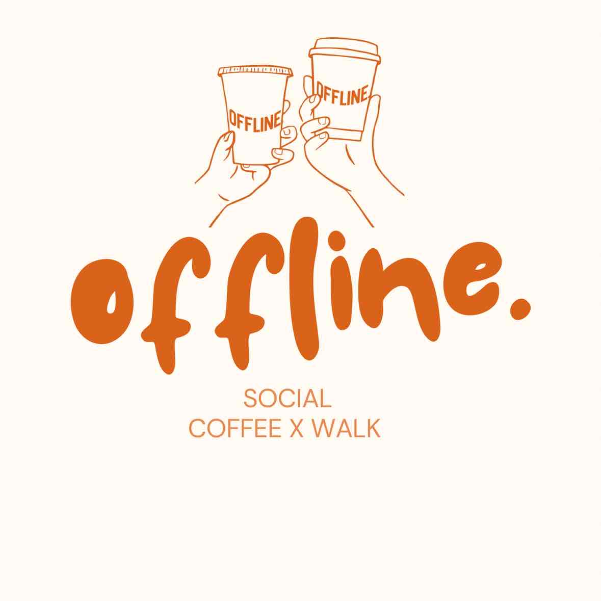 Offline social coffee X walk