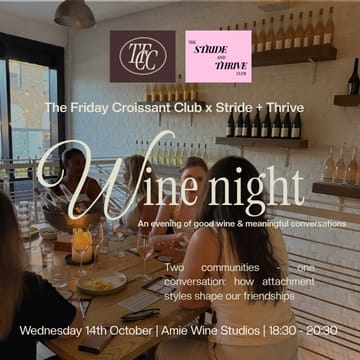 TFCC x Stride + Thrive After Work Wine Night