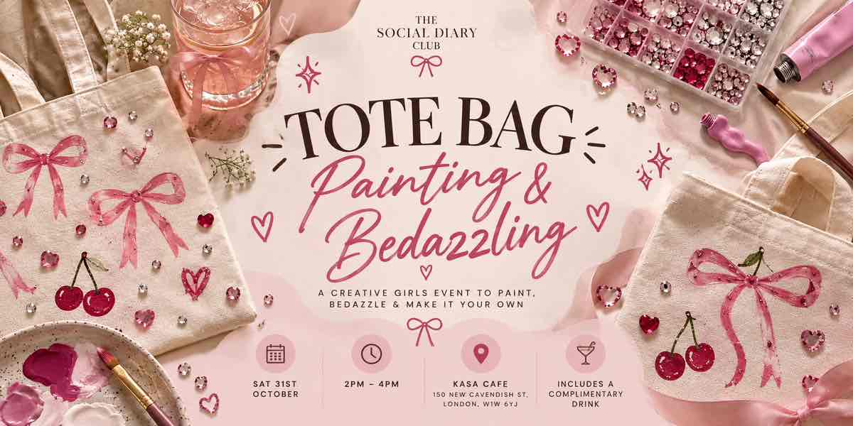 Tote Bag Painting & Bedazzling Workshop ✨
