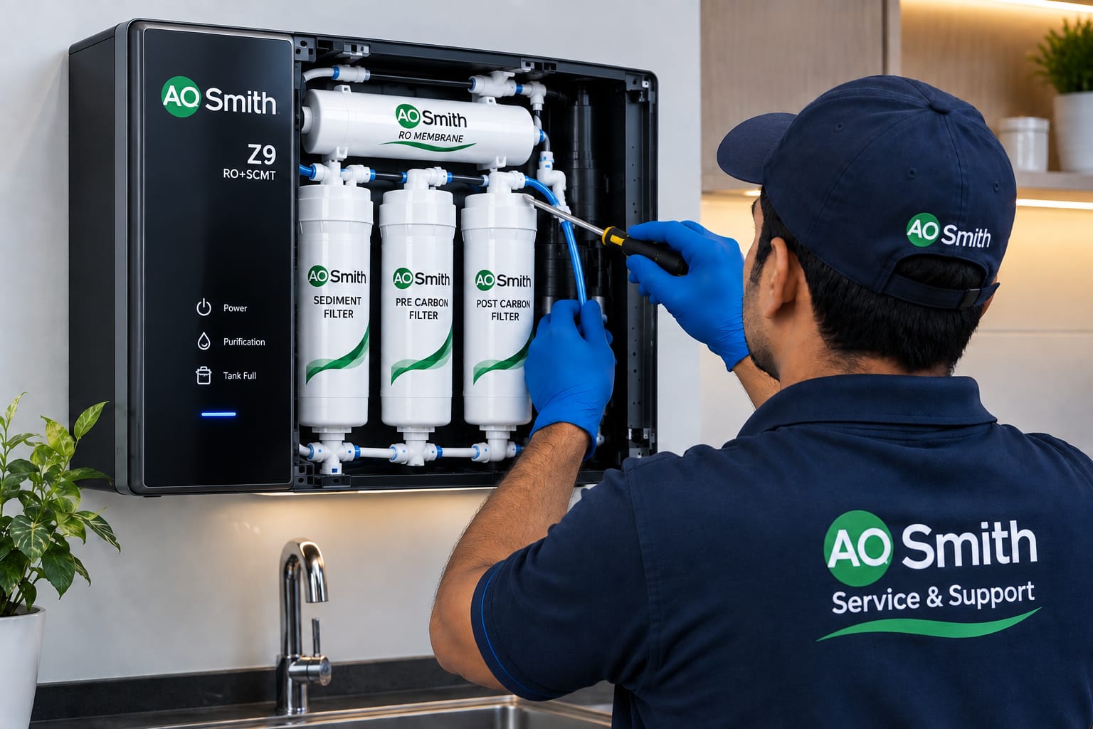 Doorstep AO Smith RO Water Purifier Repair & Service in Bangalore