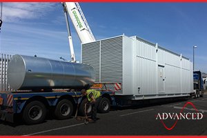 deloivery of a diesel generator acoustic enclosure bound for a uk data centre