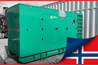 330 kVA CUmmins Diesel Generator loaded onto transport for shipping to Norway