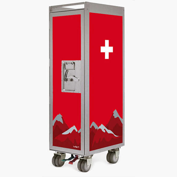 Flugzeugtrolley Swiss Von Bordbar