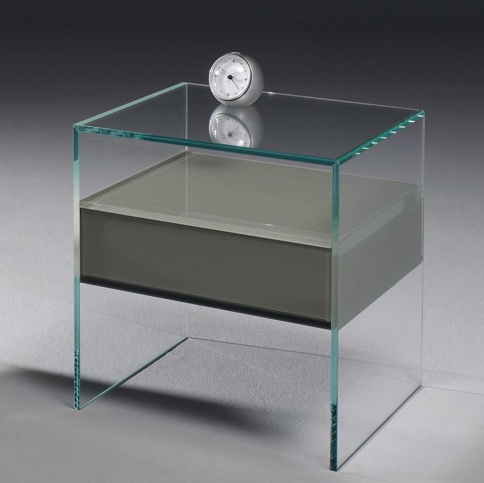 Pure table de chevet en verre de Dreieck Design