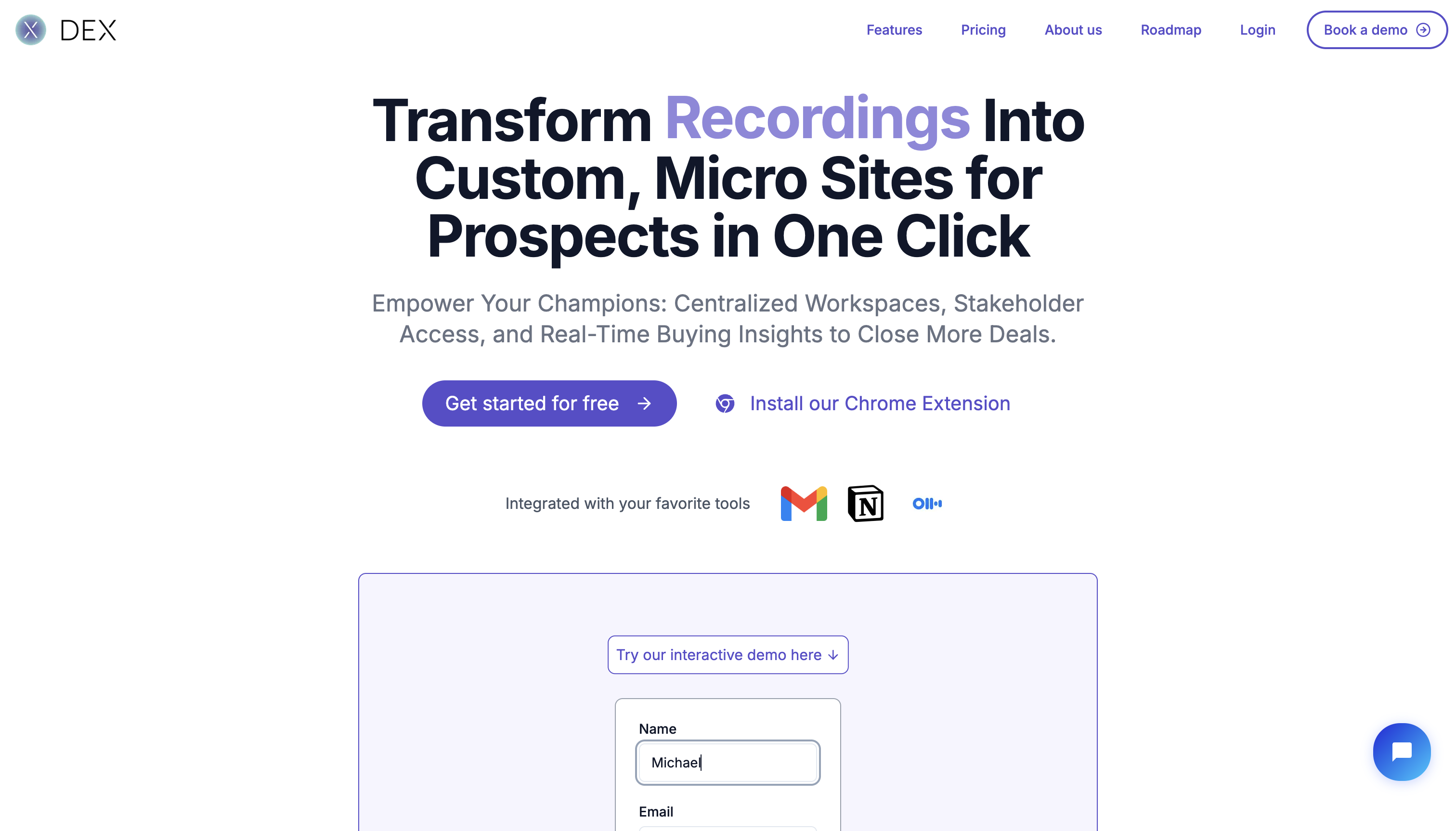 Dex project preview - Enhancing Perlon AI’s user experience for sales success