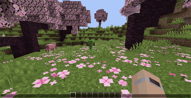 Nearby mobs turn toward the typed message and start walking to it