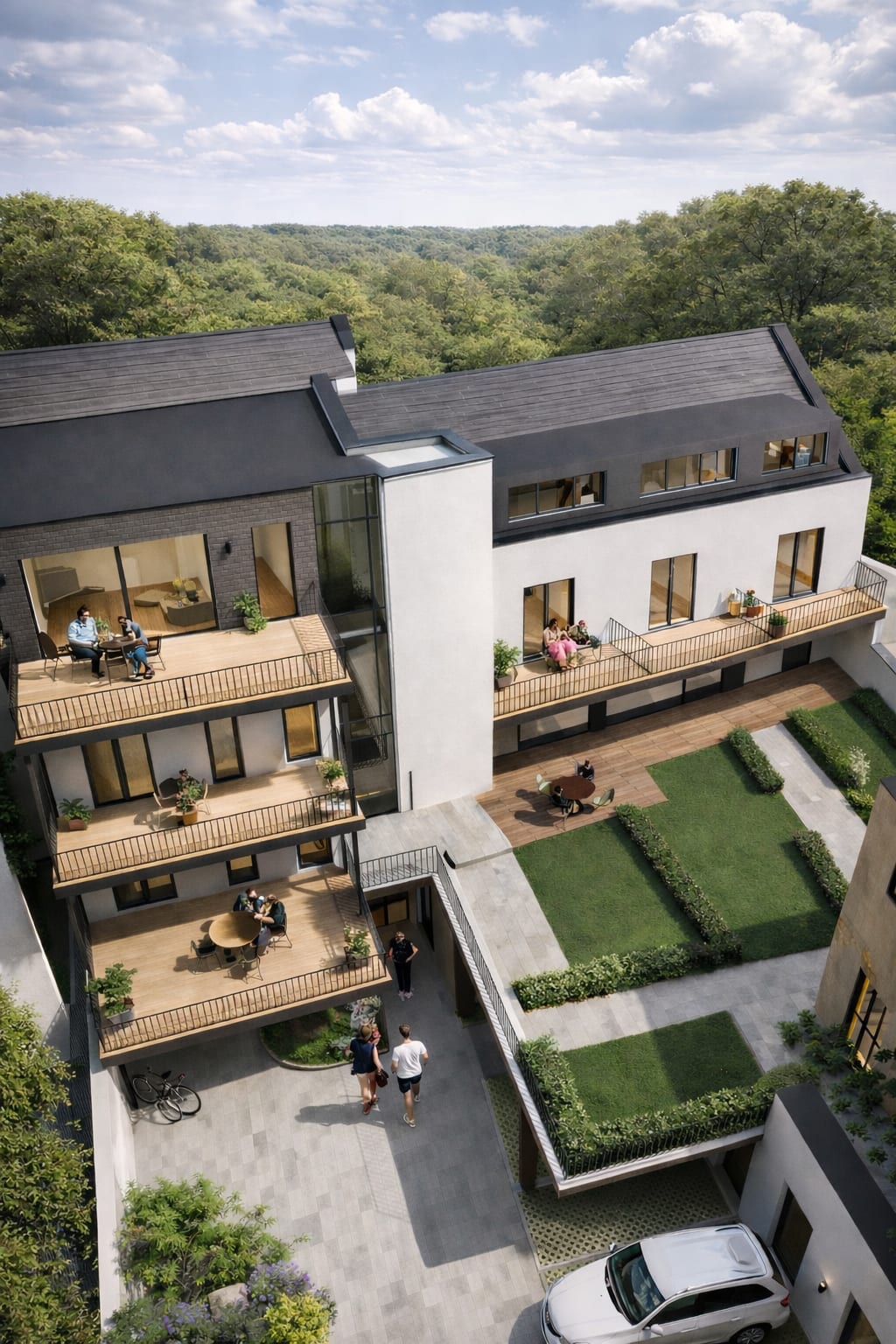 Parkview — gevel achterzijde