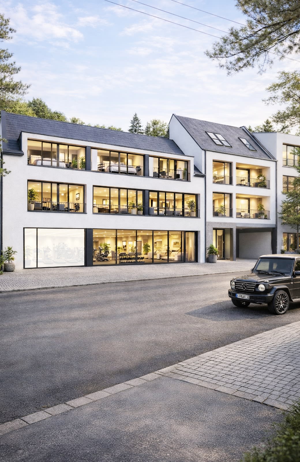 Parkview — straatzijde gevel