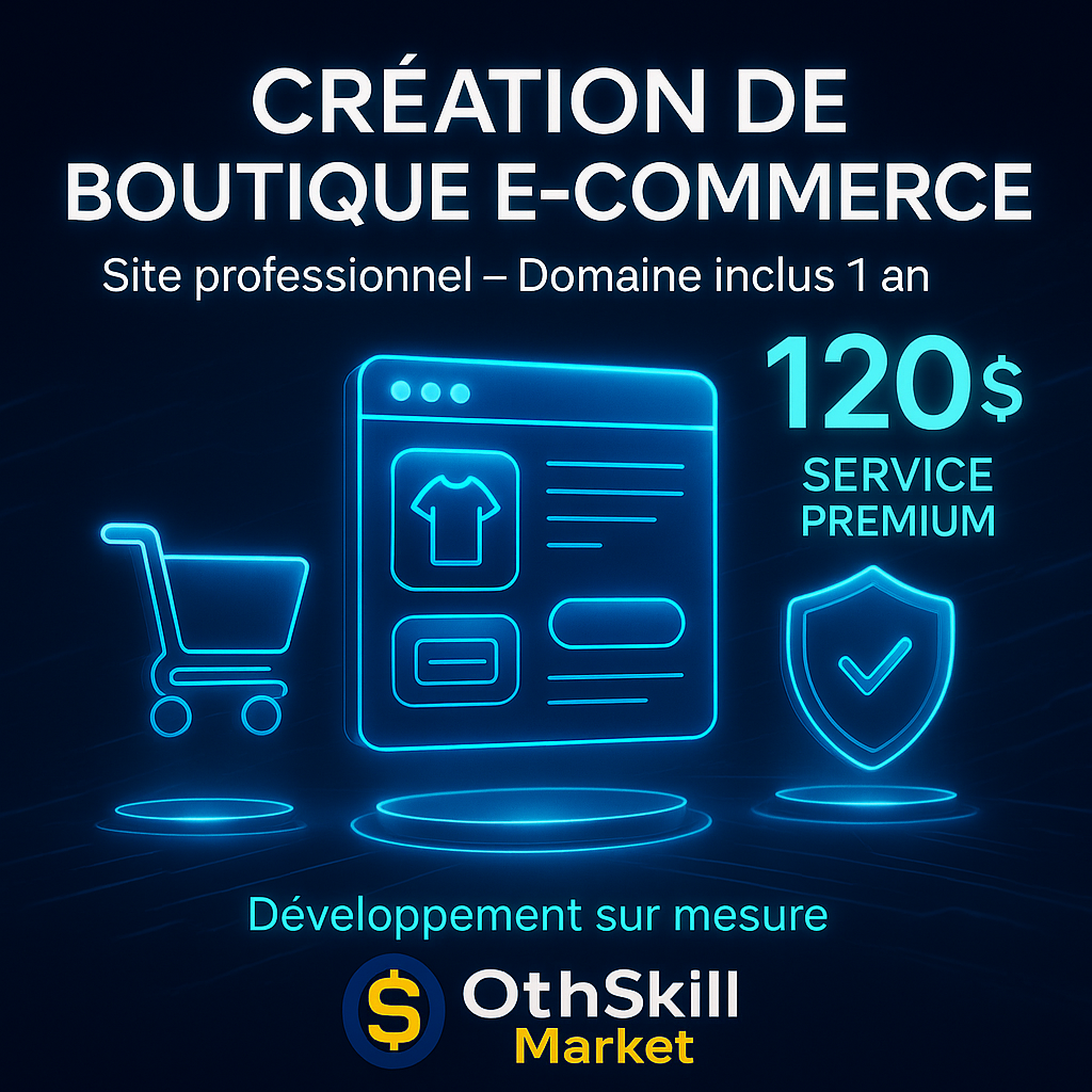 Création d’une Boutique E-commerce Professionnelle