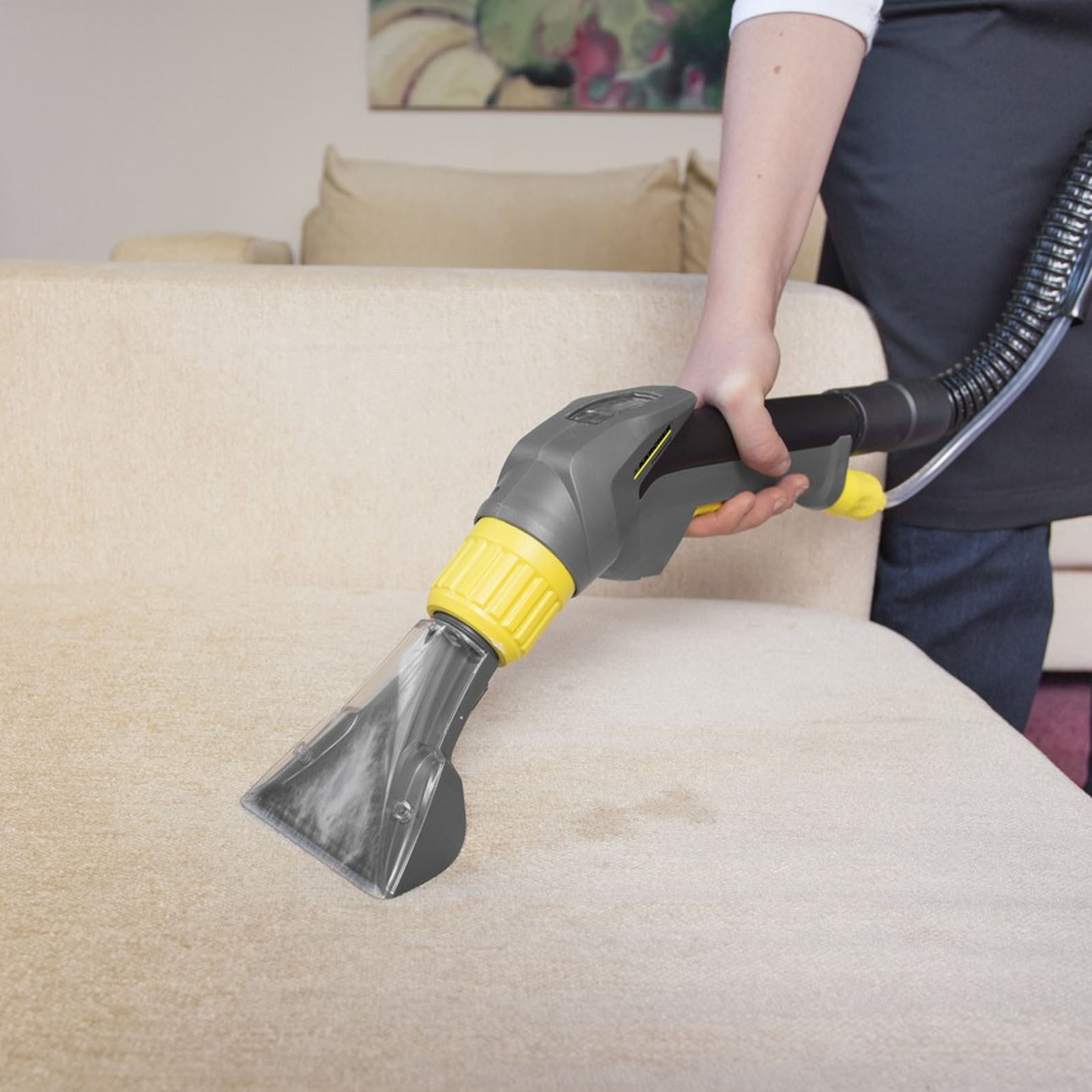 Aspirado y preparación de la tela