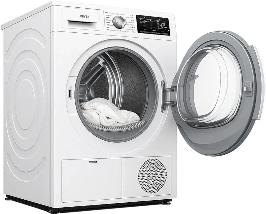 Technik serwisu AGD diagnozujący suszarkę do ubrań w Przemyślu