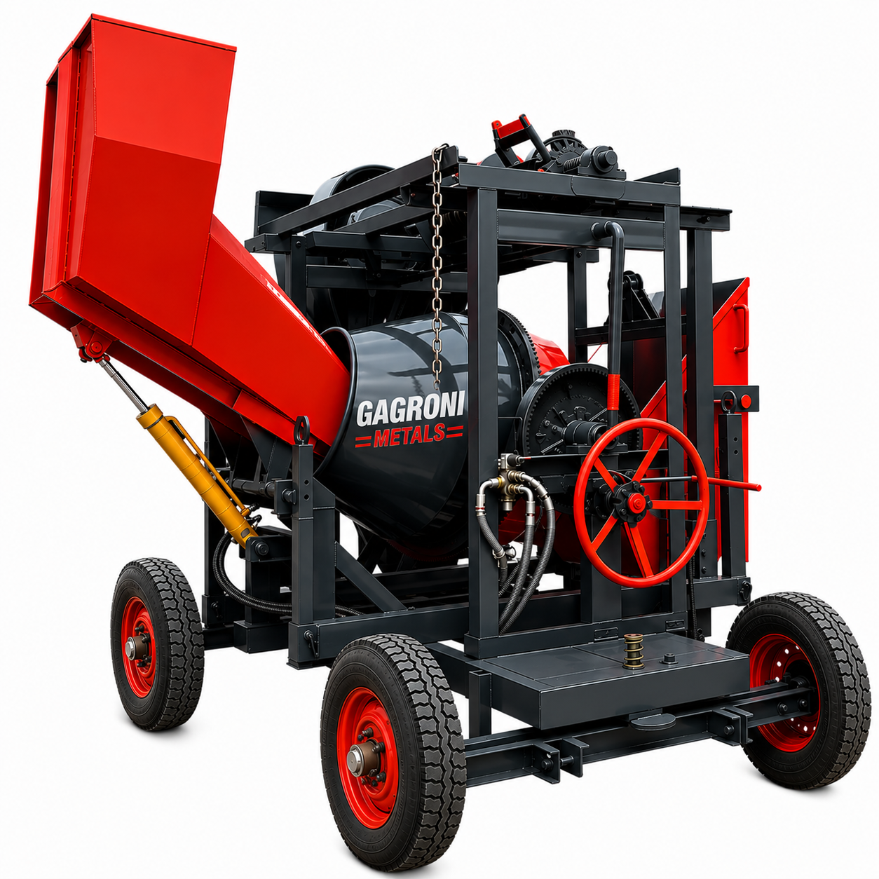 Heavy Duty Hydroulic Hopper Lift Mixer Machine 22HP