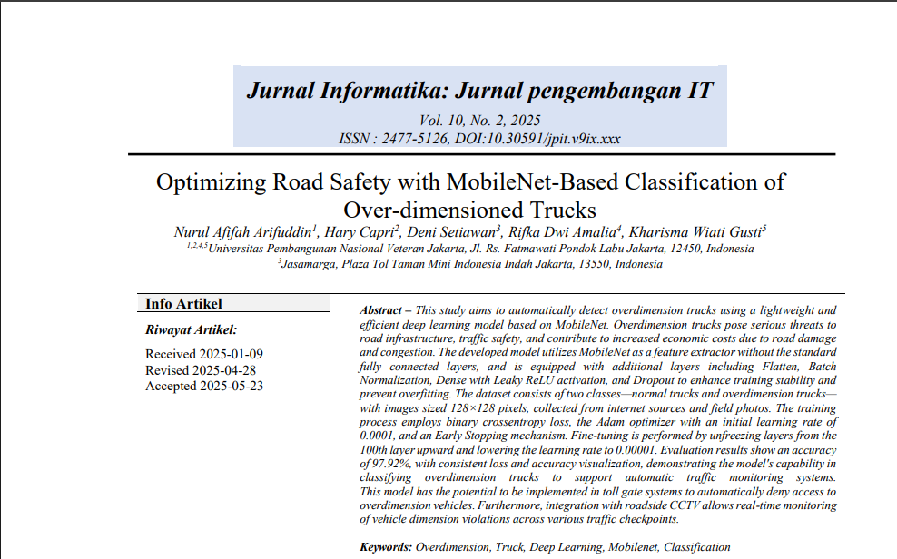 Classification of Over-dimensioned Trucks Thumbnail