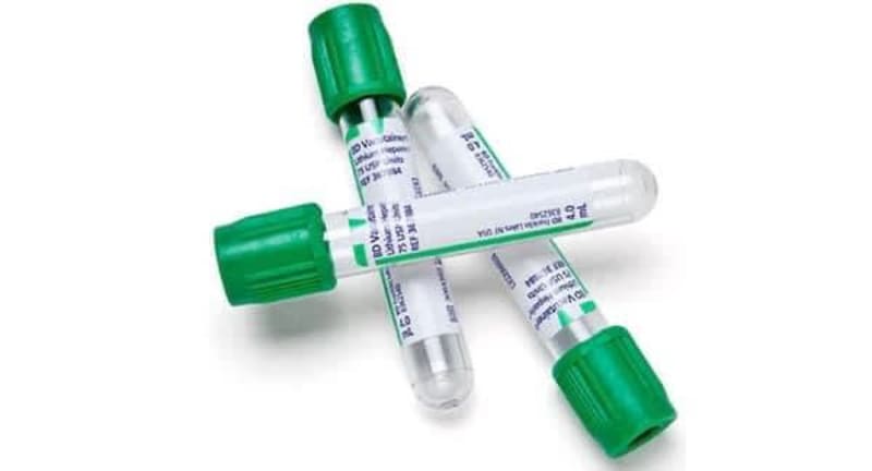 Tube Prélèvement Héparine / Vert — matériel médical à Dakar