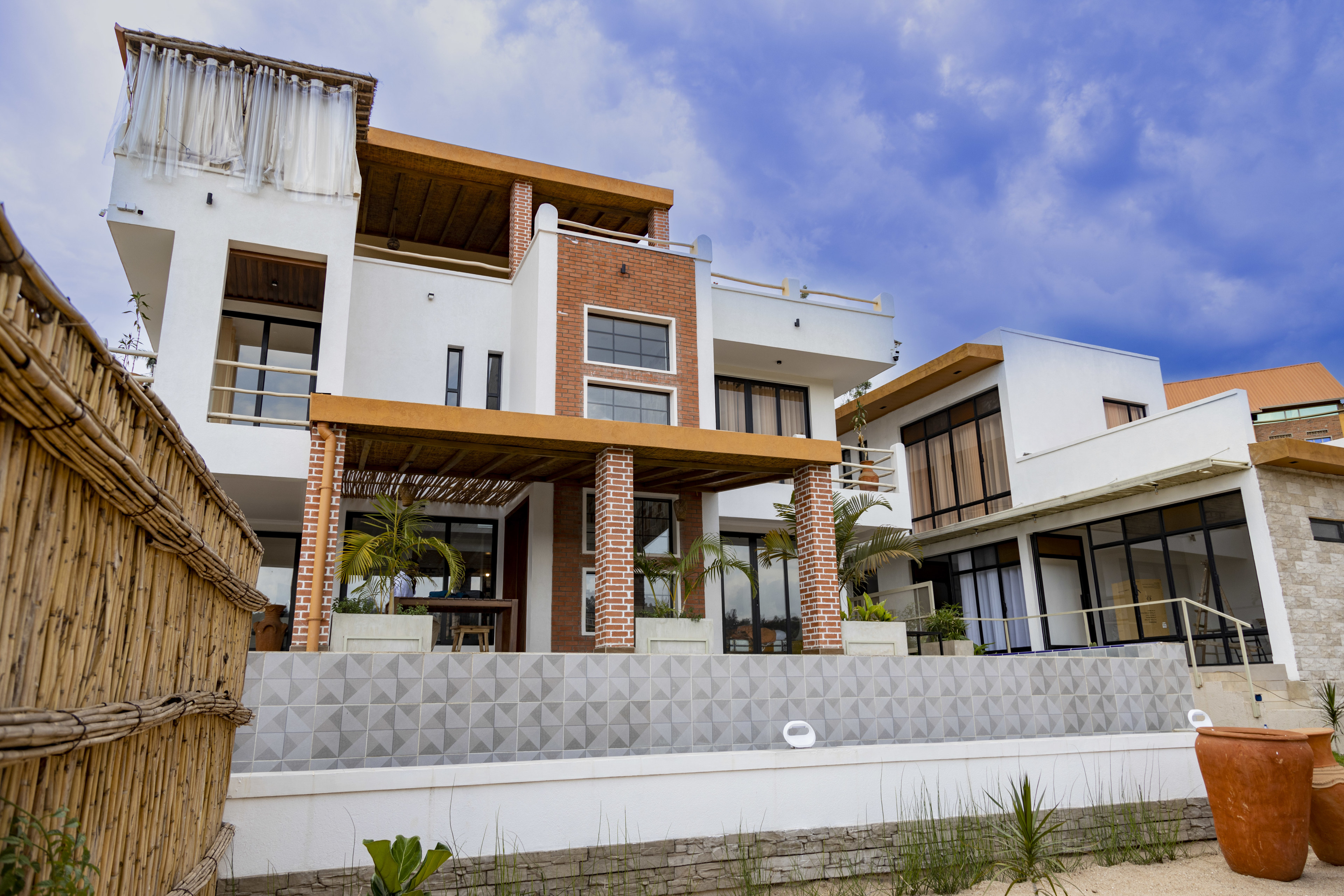 Maruvu House entrance with traditional architecture
