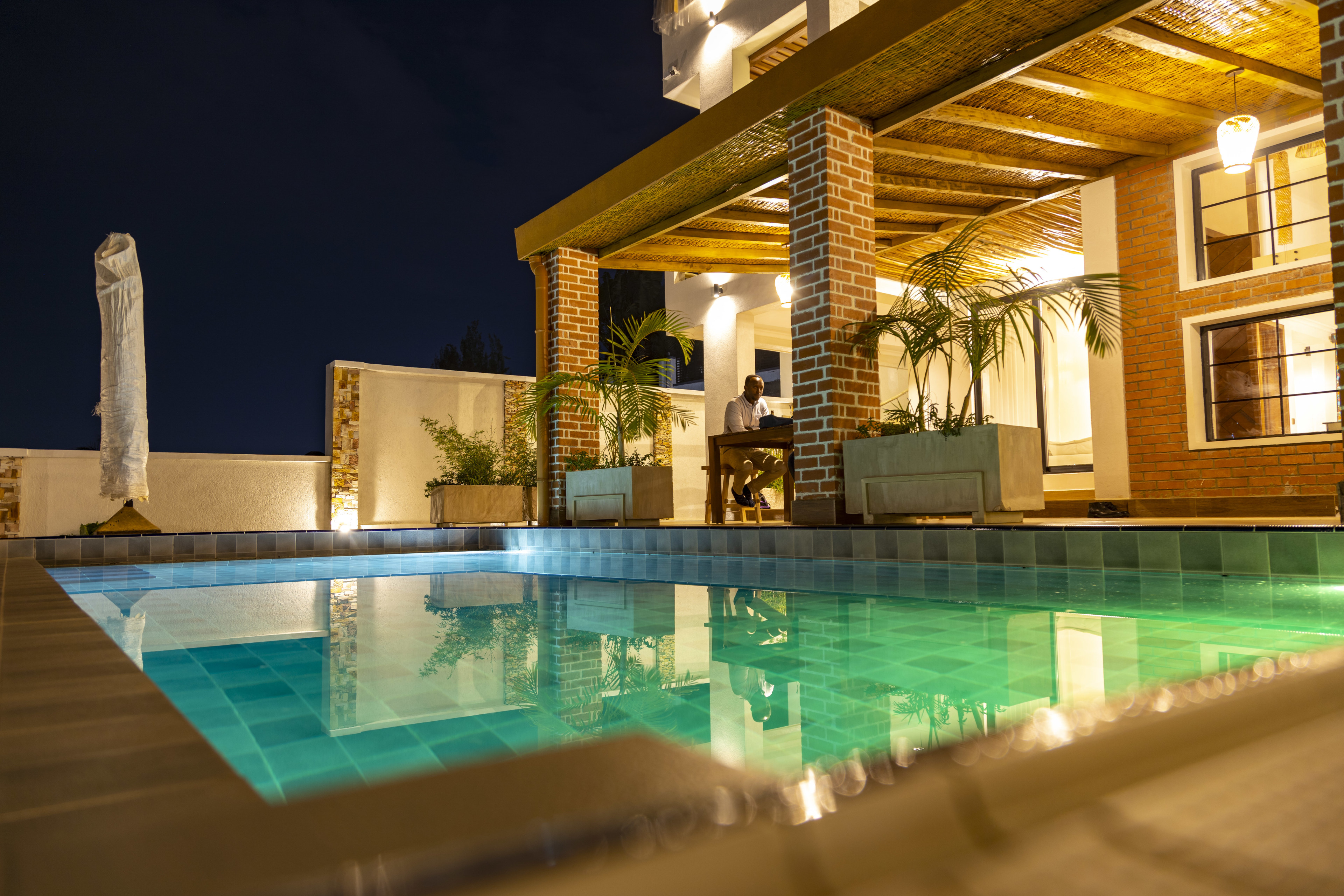 Poolside at Maruvu House