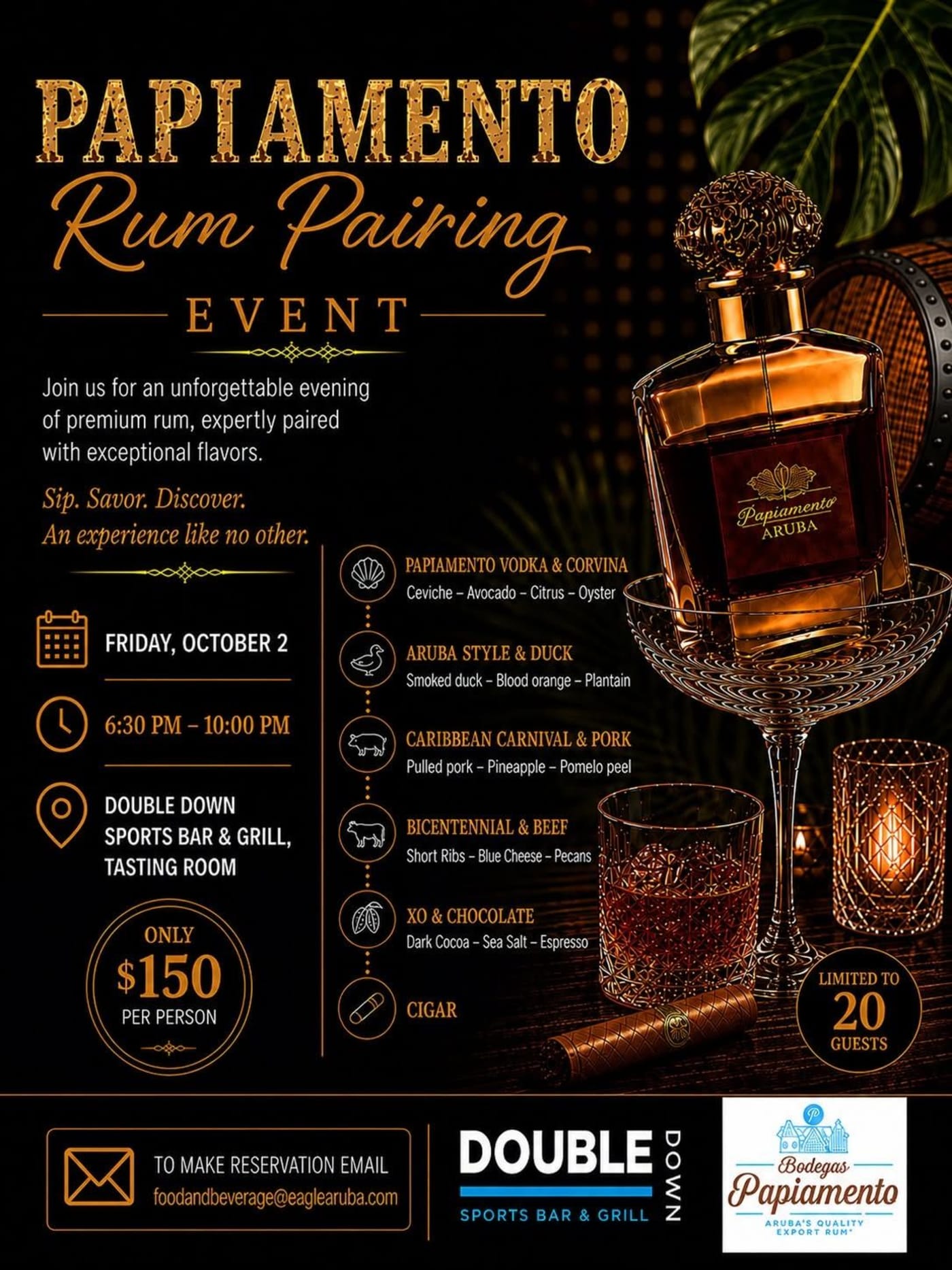 Double Down - Rum Pairing Event