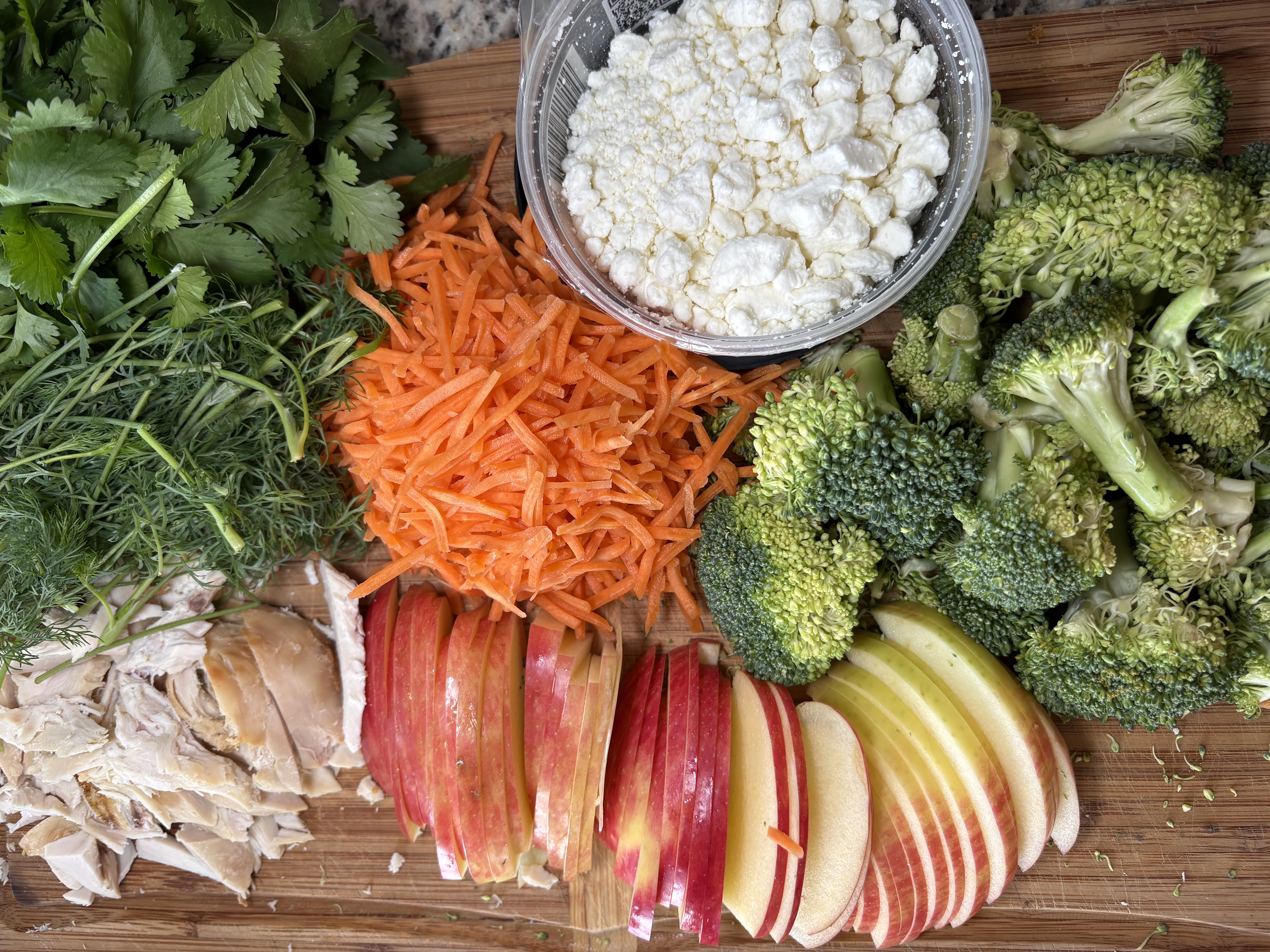 Fresh meal prep ingredients