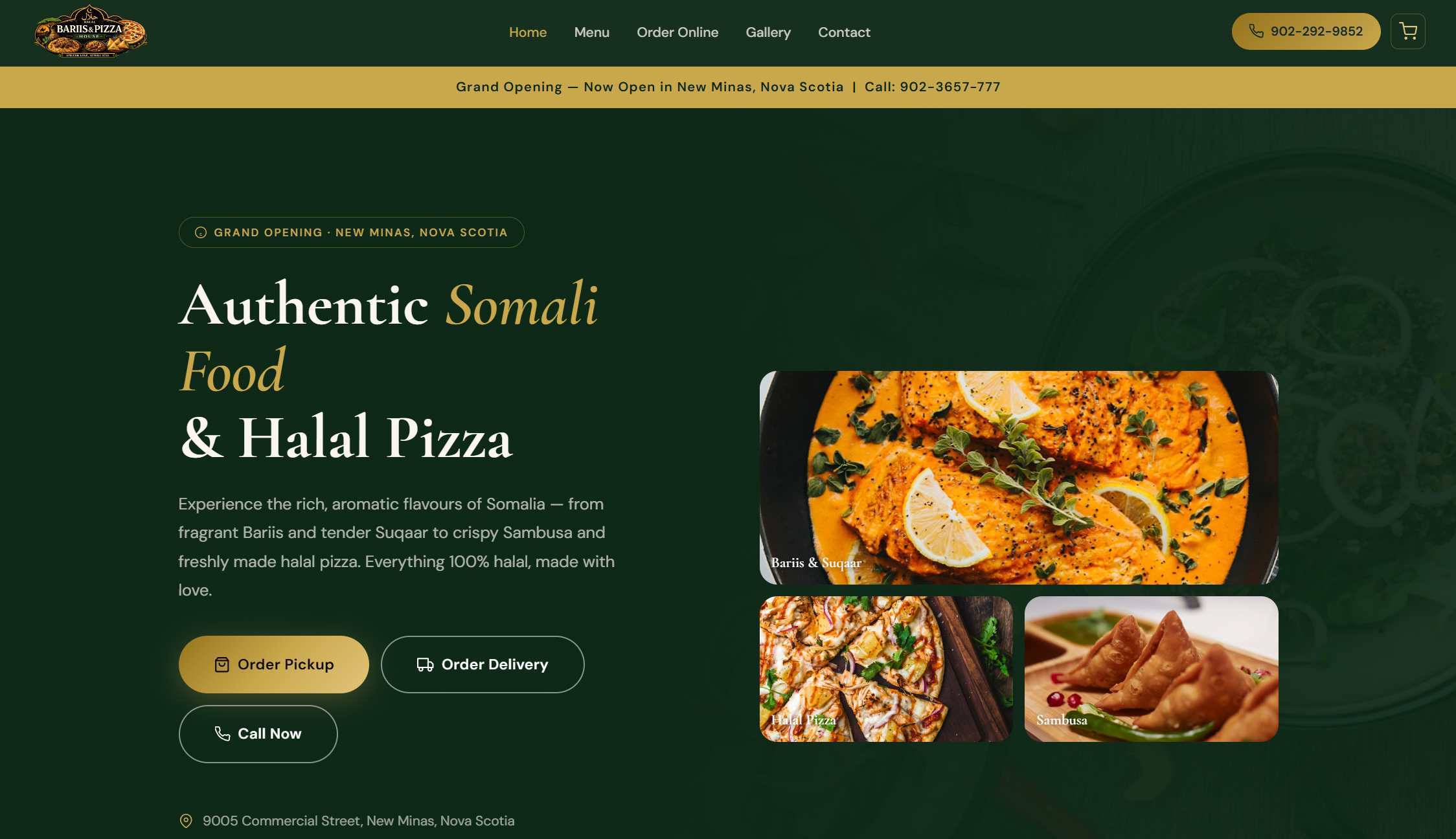 Website design for Bariss Pizza by BizzOne Digital