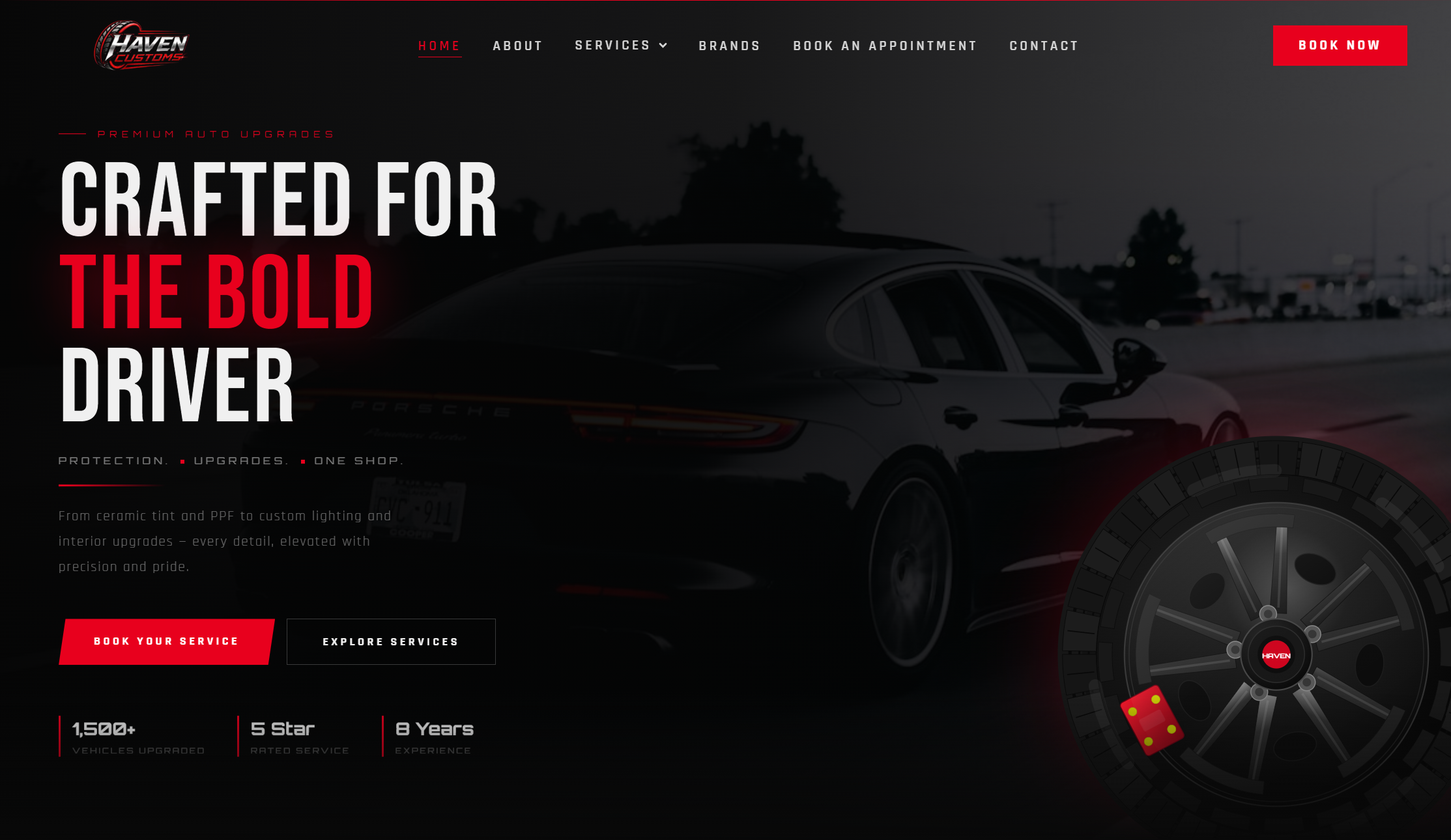 Website design for Haven Customs by BizzOne Digital