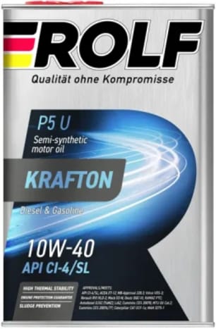ROLF 10W-40 Krafton P5 U 1л. Масло моторное полусинтетическое