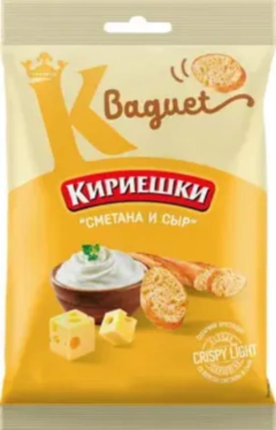Кириешки сметана и сыр