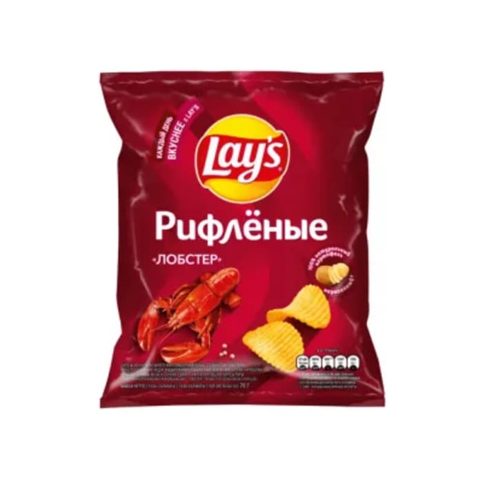 Чипсы лейс рифленные лобстер