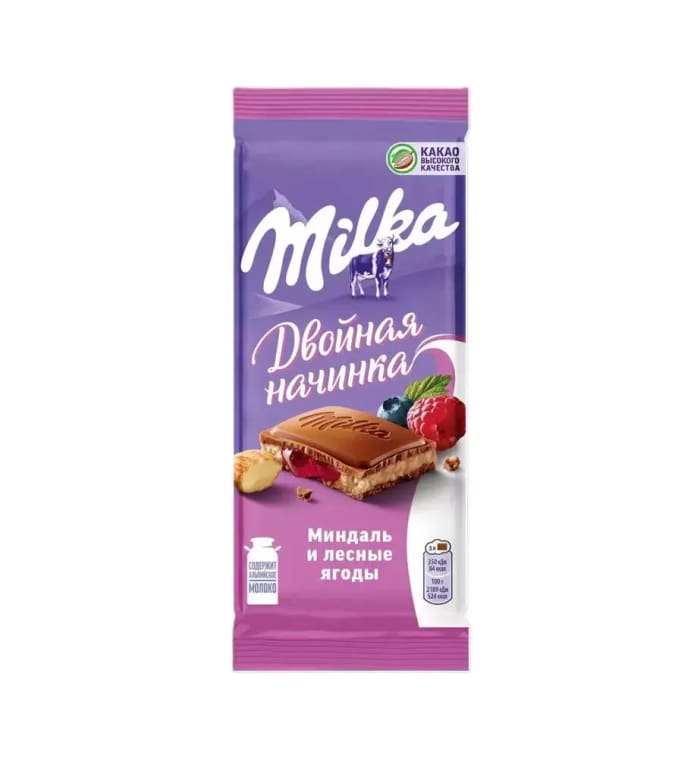 Шоколад Milka двойная начинка