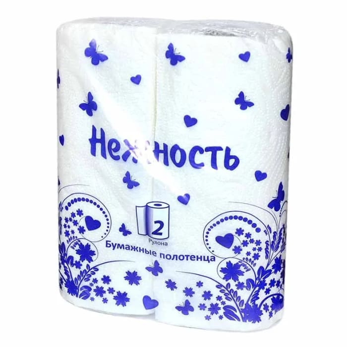 Бумажные полотенца Нежность 2 рулона