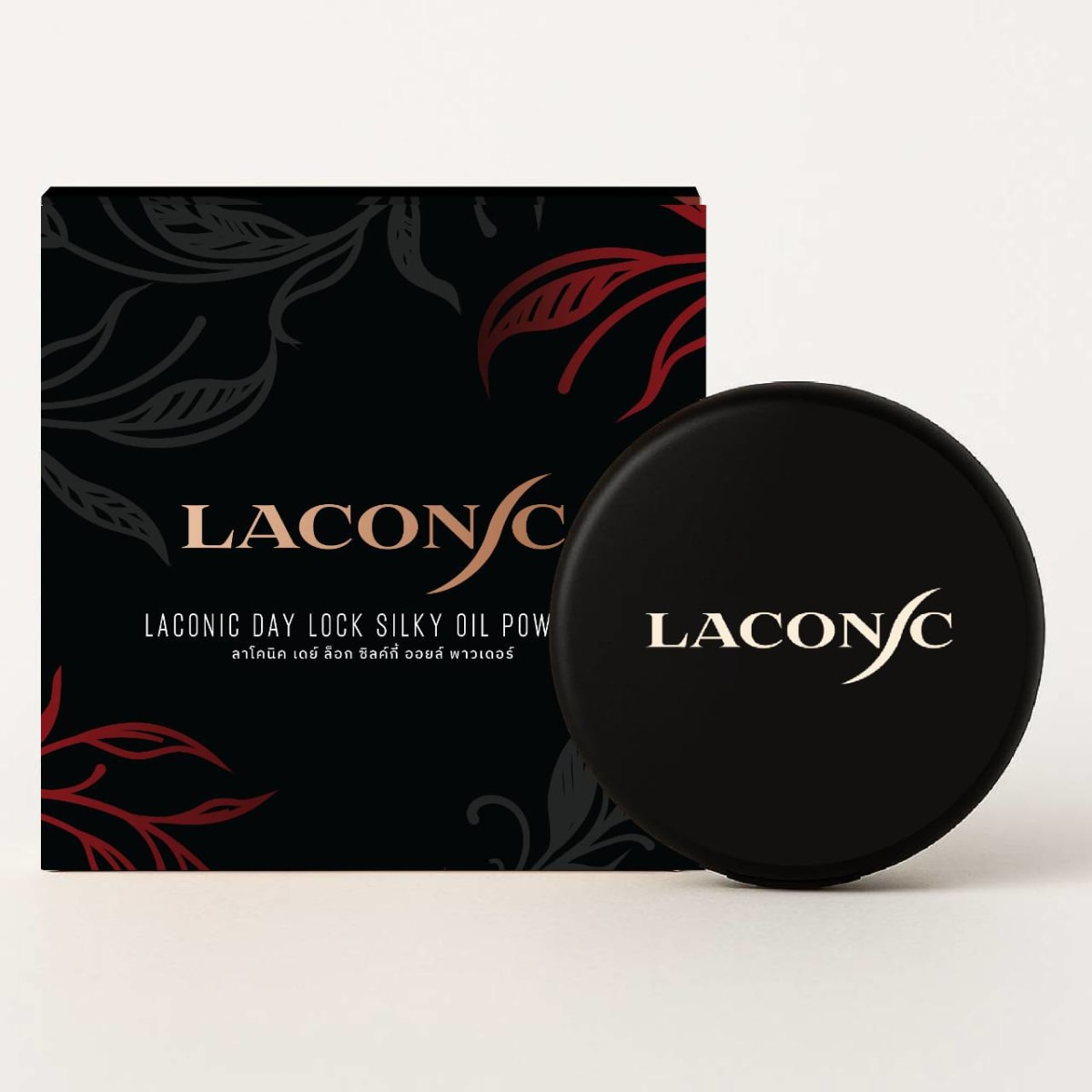 แป้งพัฟ LACONIC DAY LOCK SILKY OIL POWDER แป้งพัฟผสมรองพื้น เนื้อเนียนละเอียด คุมมันยาวนานถึง 20 ชั่วโมง