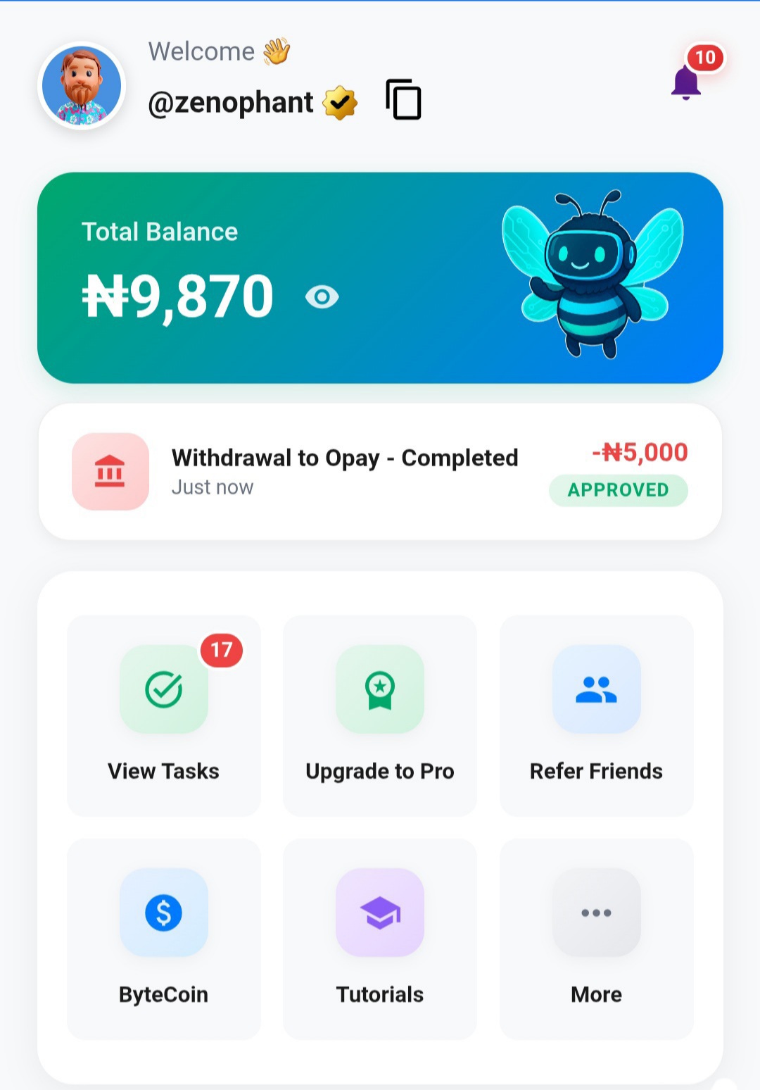 ByteVerse App Dashboard