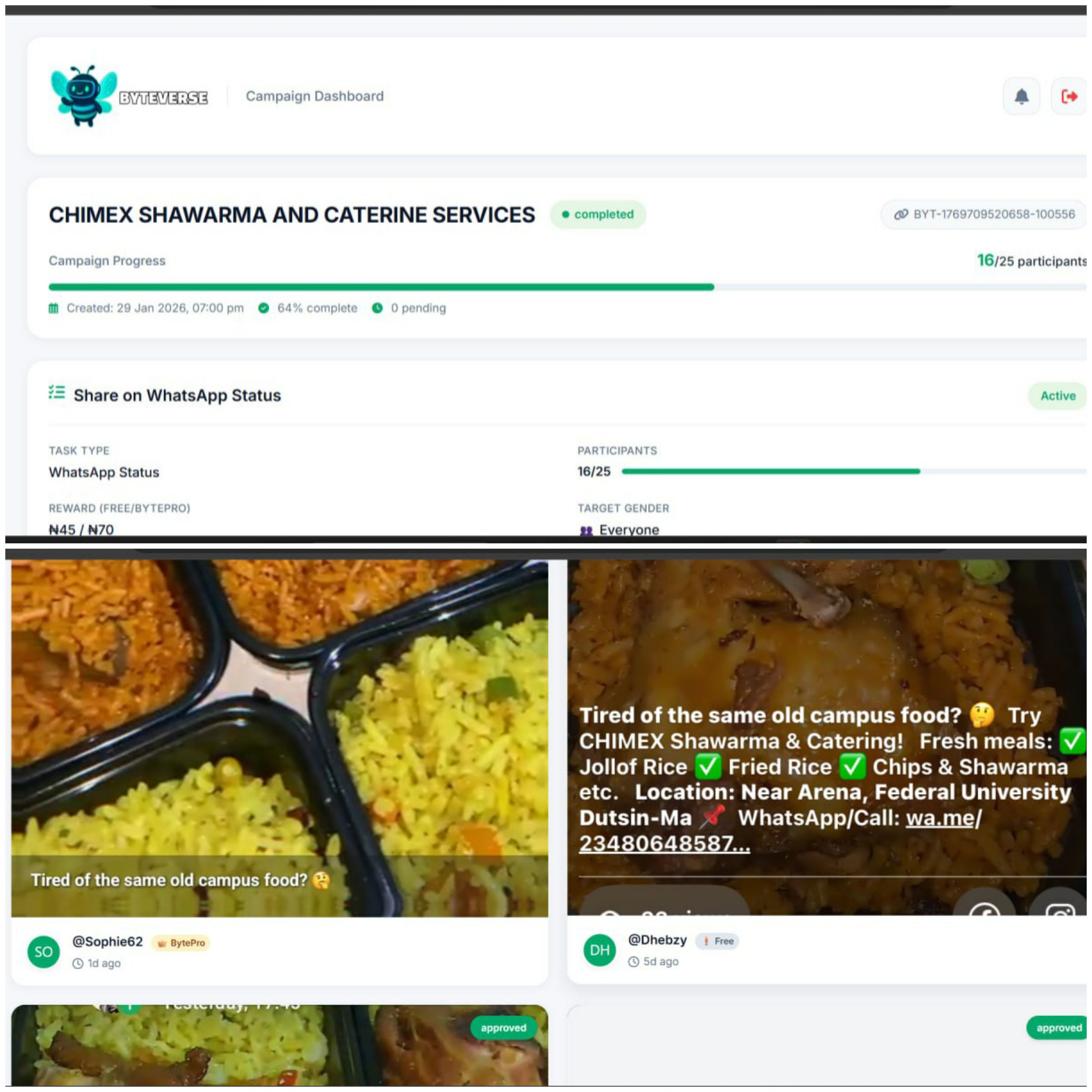 ByteVerse Campaign Dashboard