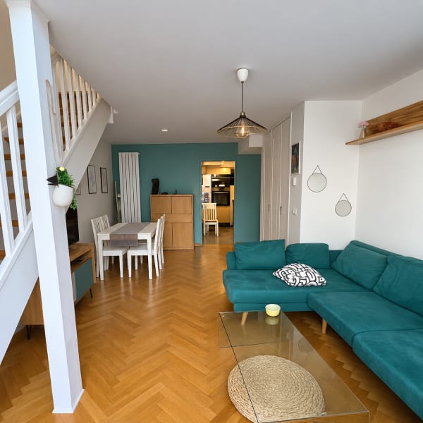 Séjour duplex Villeneuve-la-Garenne avant travaux – état initial pour projet d’aménagement – ICOSA CONCEPTION