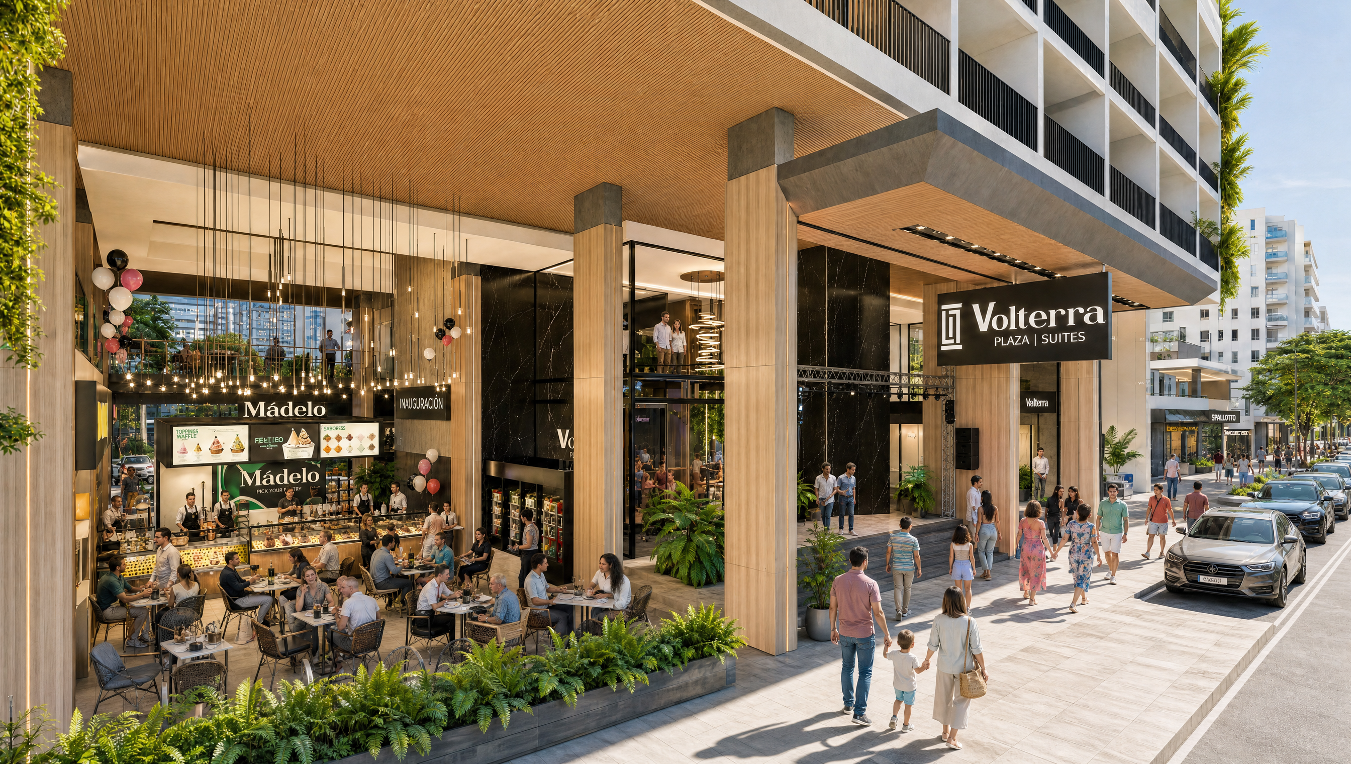 Render diurno de Volterra Plaza Suites