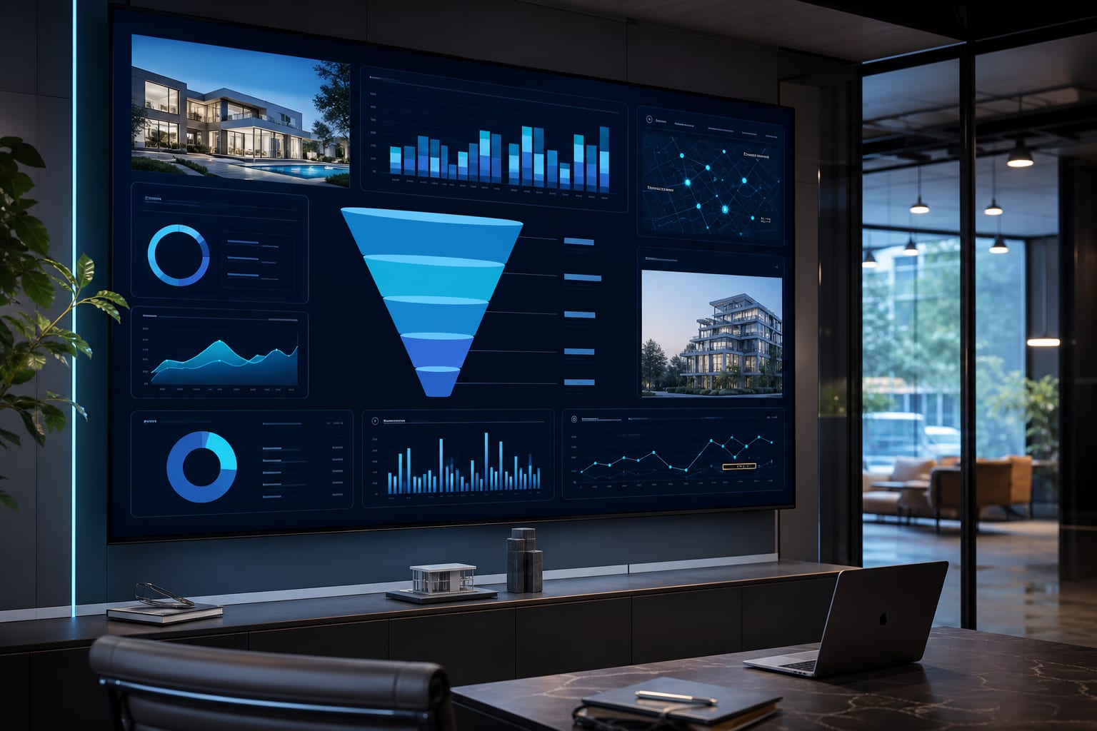 Real estate sales pipeline and conversion analytics dashboard