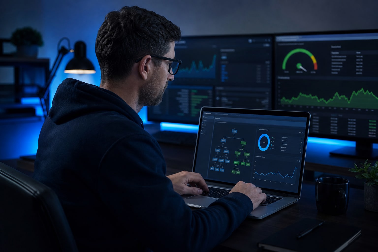Technical SEO specialist reviewing site audit and search console data