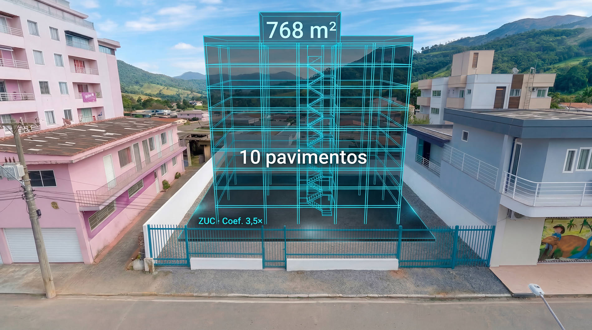 Projeção — 10 pavimentos · ZUC