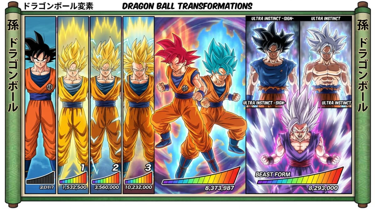 Dragon Ball Power Scaling 2026: Complete Transformation & Power Level Guide